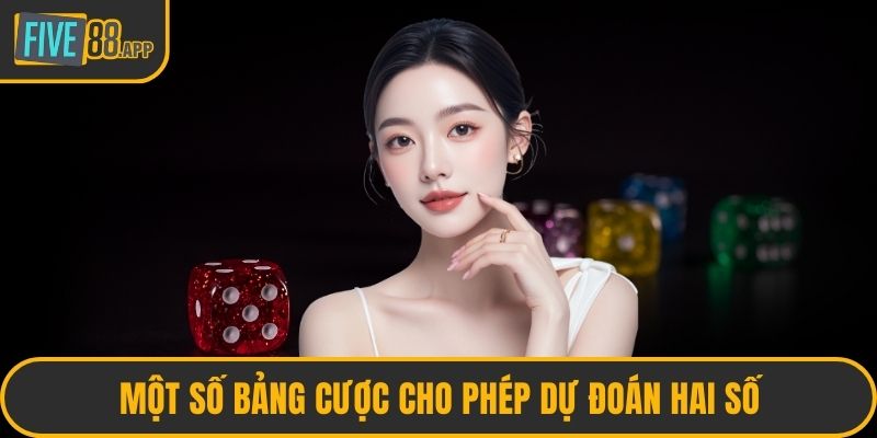 Một số bảng cược cho phép dự đoán hai số